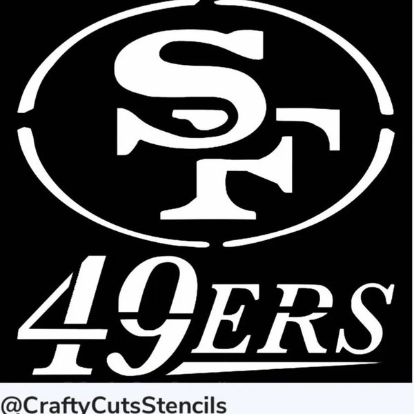 San Francisco 49ers Stencil Durable & Reusable 7x4 Inch Free Shipping