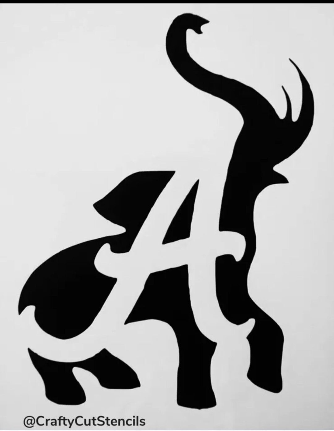 Roll Tide Elephant Football Team Logo Stencil Plastic Durable