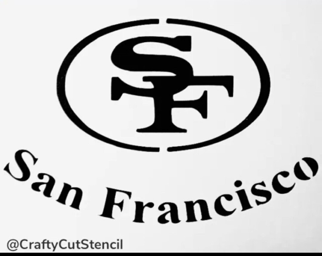 San Francisco 49ers Stencil Plastic Durable &amp; Reusable 7x4 Inch Free ...