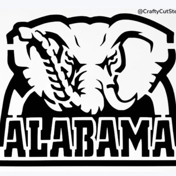 Alabama Football Stencil Durable & Reusable 7x4 Inch Free Shipping