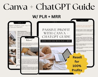 Done for You Digital Marketing Guide e-book with Master Resell Rights (MRR) and Private Label Rights (PLR), Canva Chat GPT  Digital Product