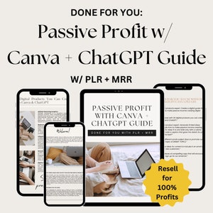 Done for You Digital Marketing Guide e-book with Master Resell Rights (MRR) and Private Label Rights (PLR), Canva Chat GPT  Digital Product