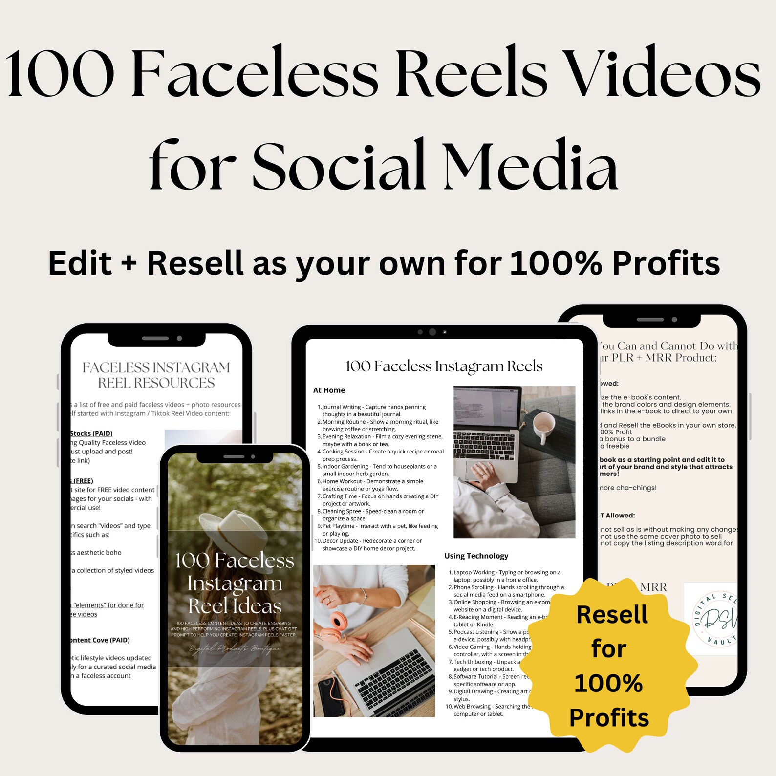 Faceless Digital Marketing Bundle + Master Resell Rights MRR and ...