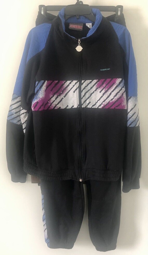 Vintage 80s Members Only 2 Piece Jacket & Pants S… - image 2