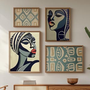 African Wall Art Afrocentric Prints Contemporary African Art African Home Decor Black Woman Wall Art Afrocentric Wall Art Black Culture Art