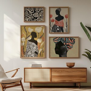 African Wall Art Afrocentric Prints Contemporary African Art African Home Decor Black Woman Wall Art Afrocentric Wall Art Black Culture Art