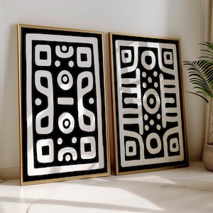 Tribal African Art Pattern Wall Art Afrocentric Prints Contemporary African Art African Home Decor Afrocentric Wall Art Black Culture Art