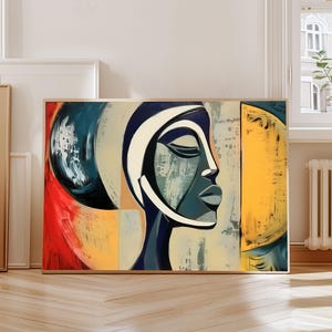 African Wall Art Abstract Rasta Print African Painting Afrocentric Art Decor Modern Wall Hanging Matisse Inspired Maximalist Rasta Art