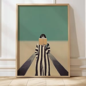 Abstract People Art Mid Century Print Modern Abstract Art Abstract Wall Art Minimalist Woman Print Living Room Art Female Figure Wall Decor