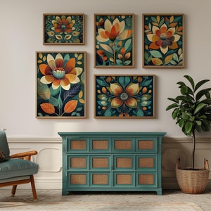 Scandinavian Art Norwegian Folk Art Floral Prints Gallery Of 5 Nordic Wall Art Bedroom Prints Living Room Wall Art Home Decor Bedroom Print