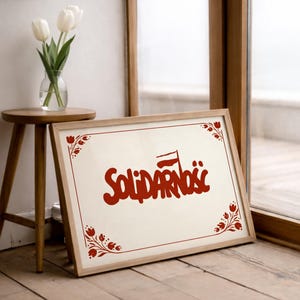 Solidarność Wall Art, Polish Solidarity Poster, Polskie Plakaty, Minimalist Polish Folk Decor