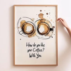Coffee Wall Art Cafe Decor Minimal Cafe Print Espresso Wall Art Coffee Wall Art Prints For Cafe Kitchen Art Couples Coffee Art Cafe Wall Art