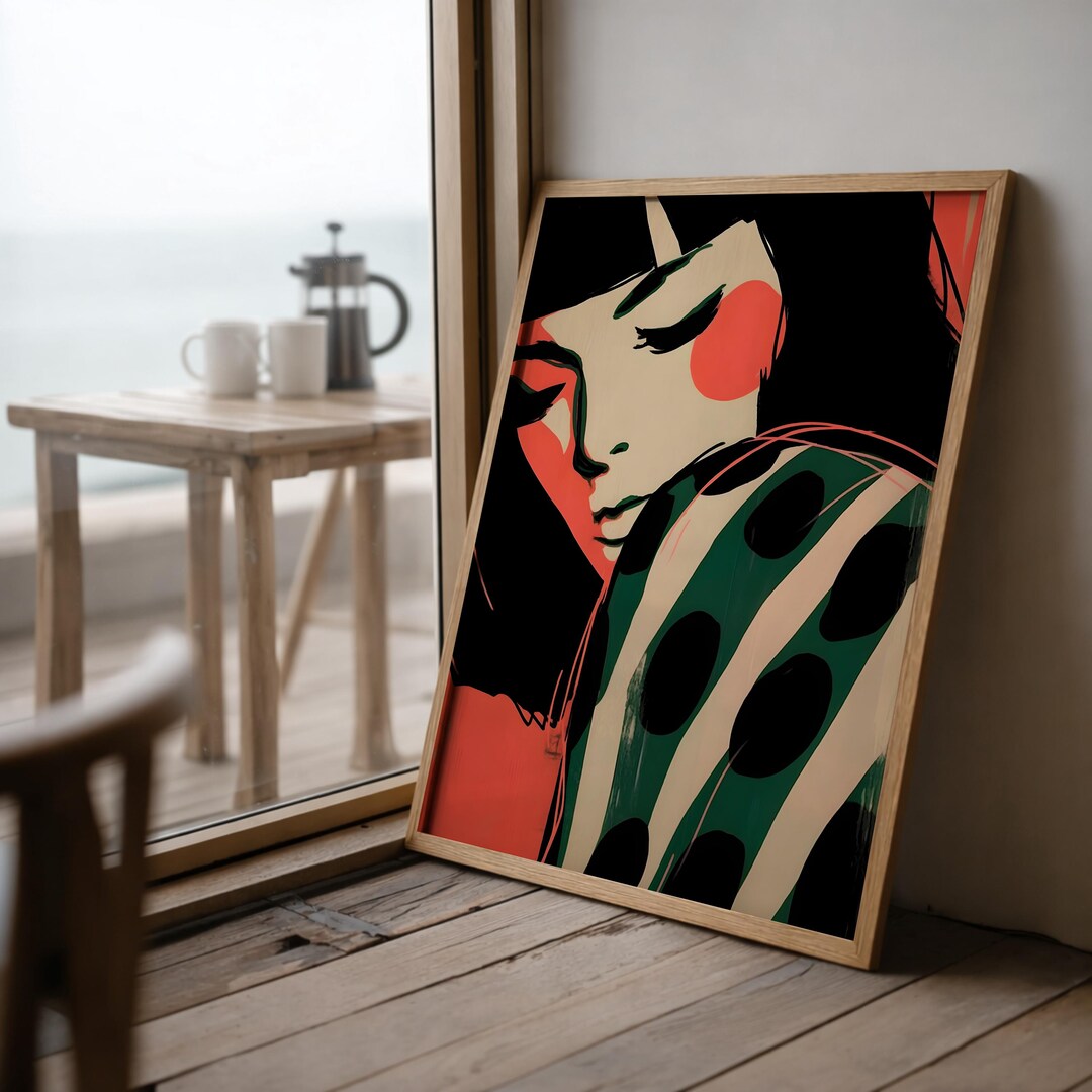 Abstract Woman Portrait Wall Art, Modern Feminine Art Print ...