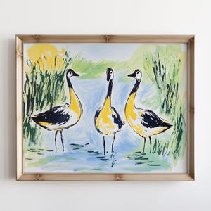 Farmhouse Nursery Print Vintage Nursery Goose Cottagecore Wall Art Vintage Duck Sketch Farmhouse Art Vintage Nursery Art Duck Wall Art