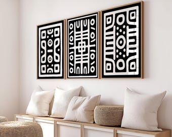 Tribal African Art Pattern Print Afrocentric Wall Art Contemporary African Decor Black Culture Art Modern Ethnic Home Decor African Art