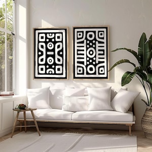 Tribal African Art Pattern Wall Art Afrocentric Prints Contemporary African Art African Home Decor Afrocentric Wall Art Black Culture Art image 3