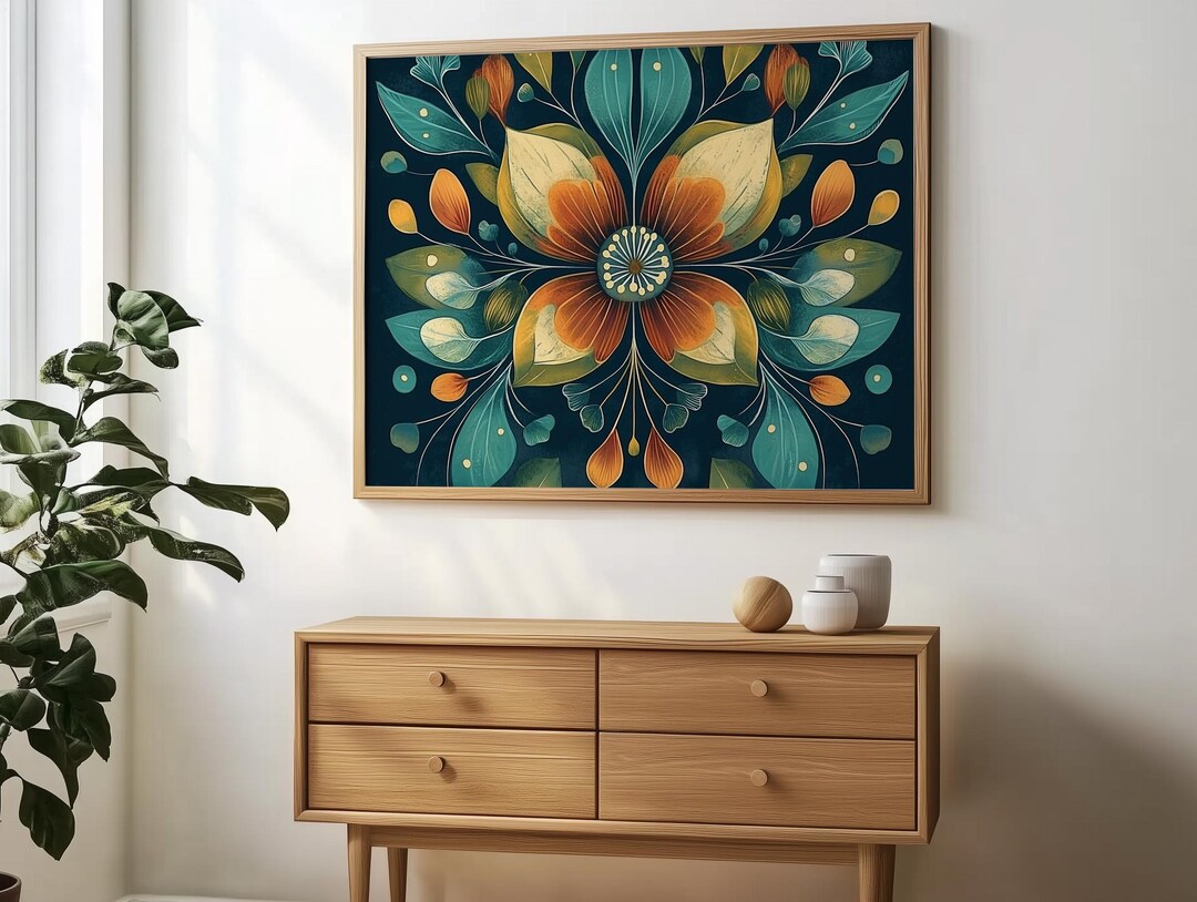 Abstract Botanical Art Floral Print Modern Floral Wall Art Botanical ...