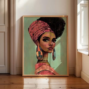 Afrocentric African Art African Queen Print Black Culture Art Tribal Painting Ethnic Home Decor Afrocentric Prints Modern African Art
