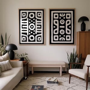 Tribal African Art Pattern Wall Art Afrocentric Prints Contemporary African Art African Home Decor Afrocentric Wall Art Black Culture Art image 6