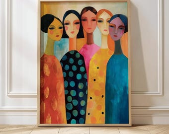 Strong Women Art Women Culture Print Women Power Print Girl Power Art Empowerment Women Art Colorful Women Illustration Feminist Wall Art