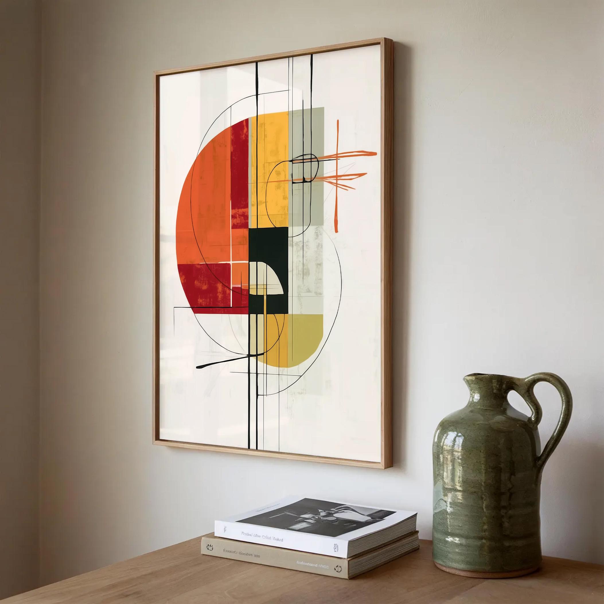 Mid-century Abstract Geometric Print Set (digital Download) - Etsy