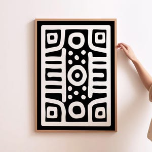 Tribal African Art Pattern Wall Art Afrocentric Prints Contemporary African Art African Home Decor Afrocentric Wall Art Black Culture Art image 4