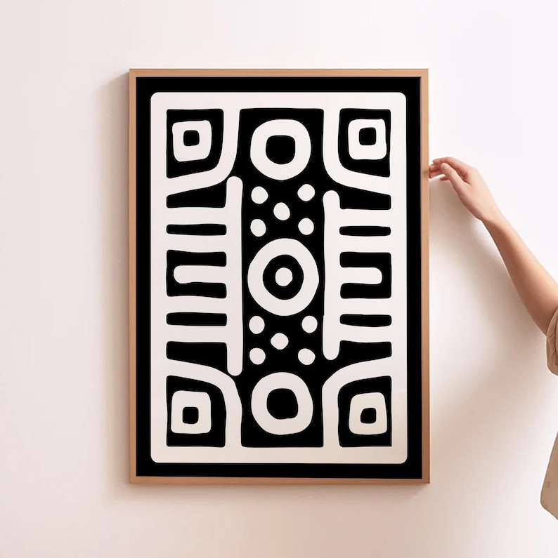 Tribal African Art Pattern Wall Art Afrocentric Prints Contemporary African Art African Home Decor Afrocentric Wall Art Black Culture Art image 4