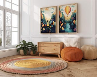 Balloon Wall Art Nordic Nursery Prints For Kids Girl Room Art Adventure Theme Print Scandi Nursery Wall Art Nordic Style Kids Bedroom Prints