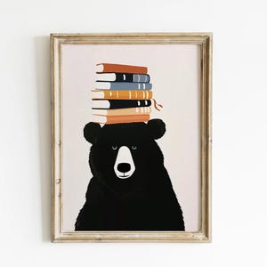 Arte mural para amantes de los libros, impresiones de lectura para habitación infantil, decoración de biblioteca, póster de lectura para niños, impresiones con cita "Solo una página más" imagen 3