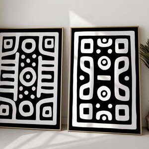 Tribal African Art Pattern Wall Art Afrocentric Prints Contemporary African Art African Home Decor Afrocentric Wall Art Black Culture Art image 7