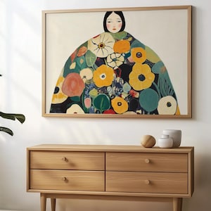 Abstrakt Menschen Druck Moderne Haus Kunst Blumen Wandkunst Matisse Frau Poster Moderne Wandbehang Zeitgenössische Wandkunst Große Blumenmantel Kunst