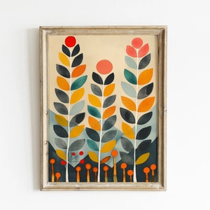 Scandinavian Art Norwegian Floral Art Scandi Botanical Prints Nordic Wall Art Bedroom Prints Living Room Home Decor Norway Bedroom Art
