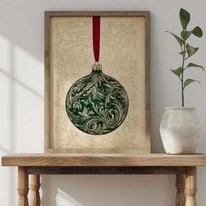Vintage Christmas Wall Art Printable Holiday Art Traditional Vintage Winter Decor Retro Christmas Art Vintage Winter Wall Prints