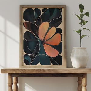 Abstract Botanical Wall Art Floral Print Modern Floral Wall Art ...