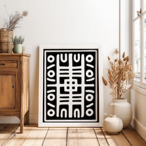 Tribal African Art Pattern Wall Art Afrocentric Prints Contemporary African Art African Home Decor Afrocentric Wall Art Black Culture Art