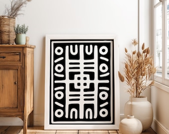 Tribal African Art Pattern Wall Art Afrocentric Prints Contemporary African Art African Home Decor Afrocentric Wall Art Black Culture Art