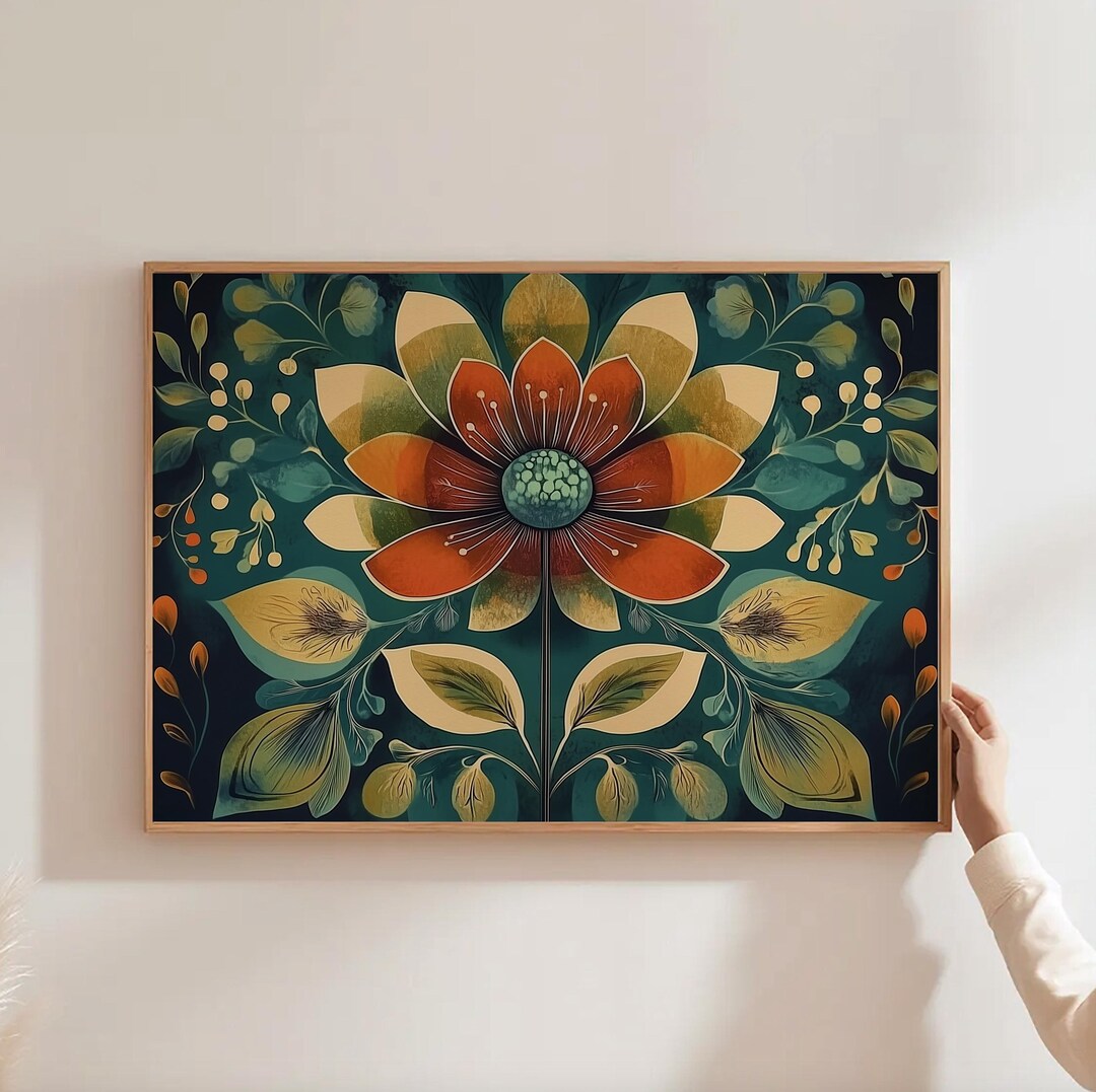 Abstract Botanical Art Floral Print Modern Floral Wall Art Botanical ...