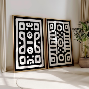 Tribal African Art Pattern Wall Art Afrocentric Prints Contemporary African Art African Home Decor Afrocentric Wall Art Black Culture Art