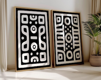 Tribal African Art Pattern Wall Art Afrocentric Prints Contemporary African Art African Home Decor Afrocentric Wall Art Black Culture Art
