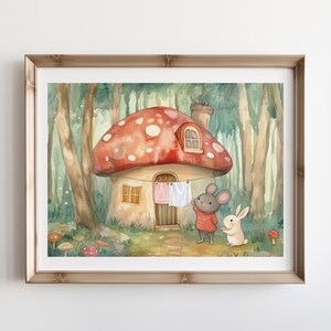 Woodland Nursery Art Cute Woodland Animals Art Kids Room Wall Decor Baby Shower Gift Printable Art for Kids Room Woodland Nursery Art
