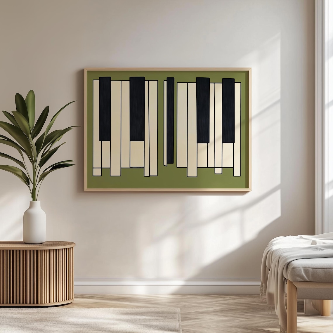 Piano Keys Wall Art Retro Music Print Music Room Wall Decor Trendy ...