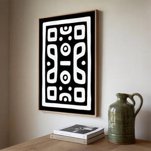 Tribal African Art Pattern Wall Art Afrocentric Prints Contemporary African Art African Home Decor Afrocentric Wall Art Black Culture Art image 5