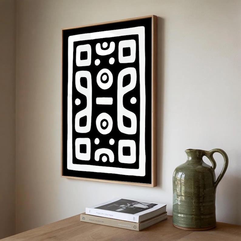 Tribal African Art Pattern Wall Art Afrocentric Prints Contemporary African Art African Home Decor Afrocentric Wall Art Black Culture Art image 5