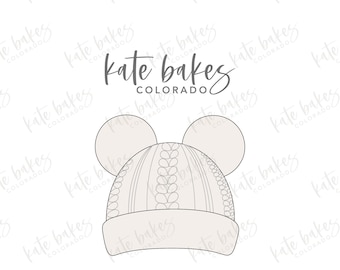 Baby Hat with 2 Pompoms Cookie Cutter