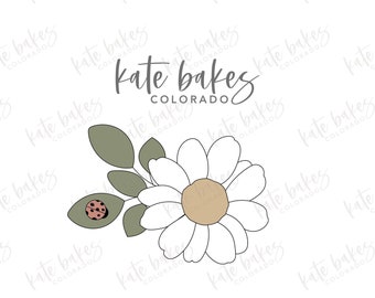 Daisy with Greenery Cookie Cutter