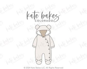 Onesie with Bear Ears Cookie Cutter