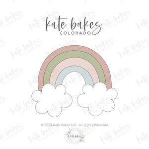 Rainbow with Two Clouds Cookie Cutter