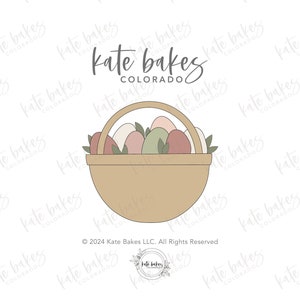 Round Easter Basket Cookie Cutter
