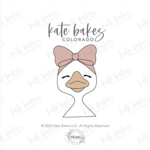 Silly Goose Face with Headband Cookie Cutter