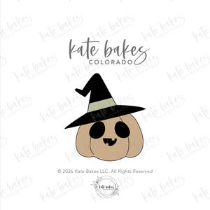 Pumpkin No.3 with Witch Hat Cookie Cutter